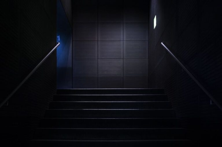 Under-stair Storage - dark staircase