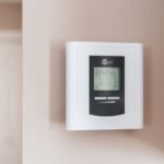 Smart Thermostat - white and gray thermostat at 19 5