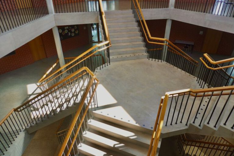 Flooring Choices - a view of a staircase in a building